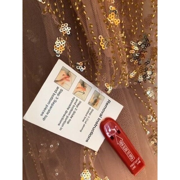 NWT $798 MAC DUGGAL EMBELLISHED V NECK LONG SLEEVE A LINE GOWN STYLE 20295 SZ 10 - Picture 6 of 8